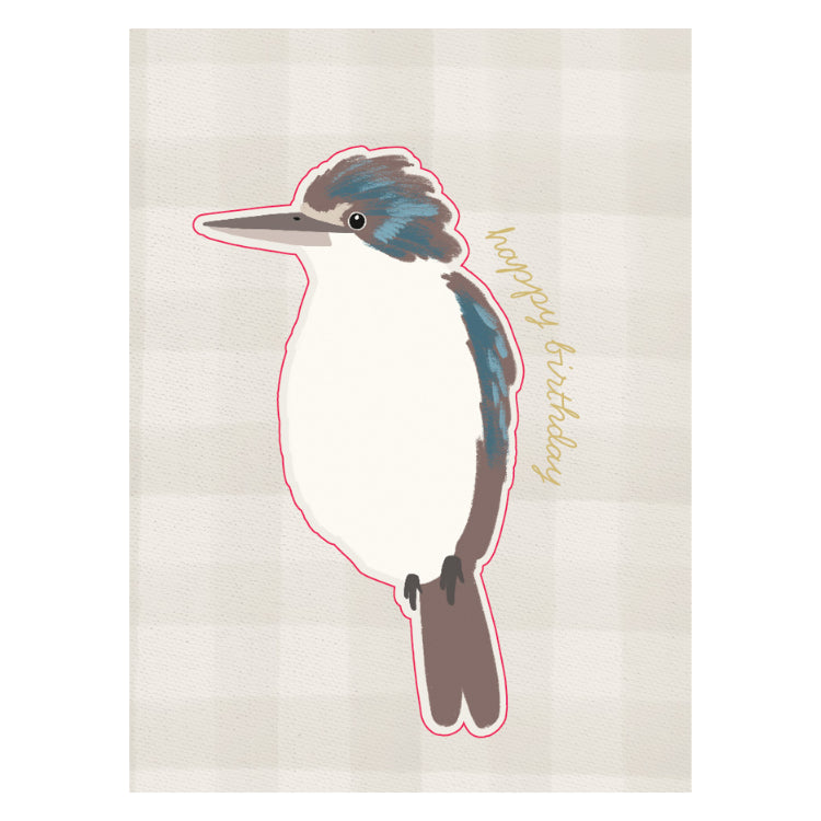 Premium Greeting Card BIRD SONG - Kingfisher